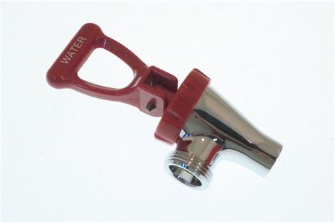 FAUCET,RED HDL&BNT SELF/LOCK