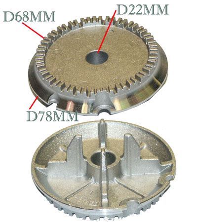 HEAD OF BURNER SEMI-RAPID