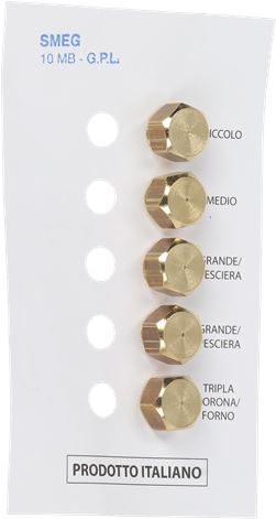 INIETTORI GPL 10MB SMEG KIT 5 PEZZI