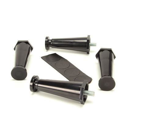 KIT LEG-4.0 ADJ BLK PLSTC FLG