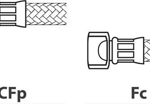 TUBO FLEX ø 3/8" CFp x 1/8" Fc 280 mm