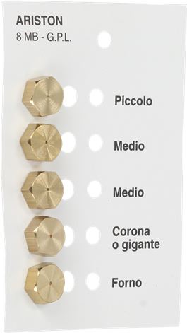 INIETTORI GPL 8MB ARISTON KIT 5 PEZZI