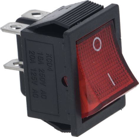 INTERRUTTORE BIPOLARE ROSSO 27.3X24.9