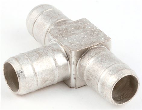 FITTING,TEE .38 BARB-TIN PLTD