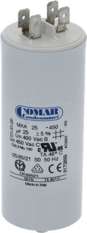 CONDENSATORE DI FUNZIONAMENTO 25F 100-12