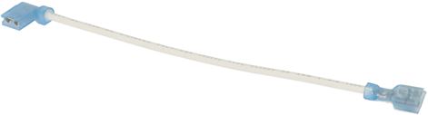 WIRE, JUMPER, 16AWG, WHITE, 7IN L, 1/4IN
