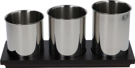 PORTACUCCHIAINI 3 PEZZI CON BASE