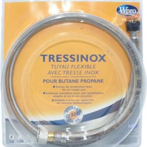 TUYAU GAZ BUTANE 1,00 M TRESSINOX 10 ANS