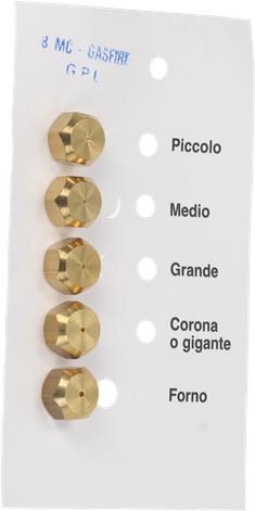 INIETTORI GPL 8MC GAS FIRE KIT 5 PZ
