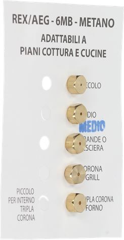 INIETTORI METANO 6MB KIT 5 PEZZI