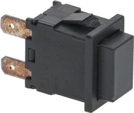 PULSANTE UNIPOLARE NERO 15A 250V