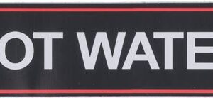 ETICHETTA ADESIVA "HOT WATER"
