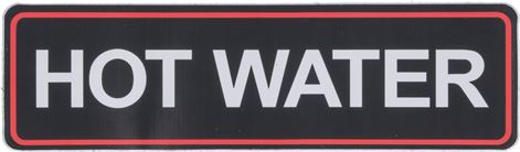 ETICHETTA ADESIVA "HOT WATER"