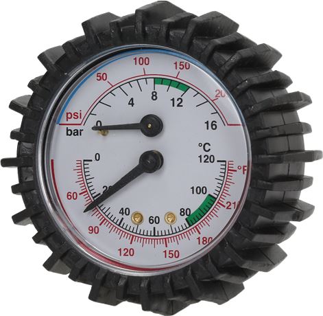TERMOMANOMETRO 0-16 bar / 0-120°C