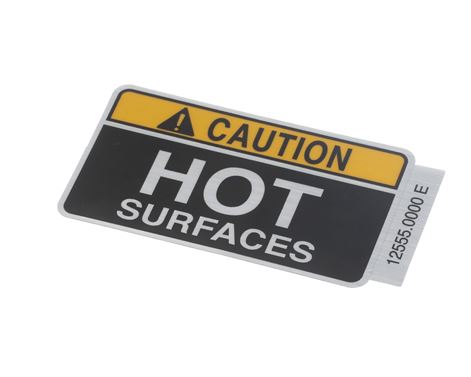 DECAL CAUTION HOT SURFACES
