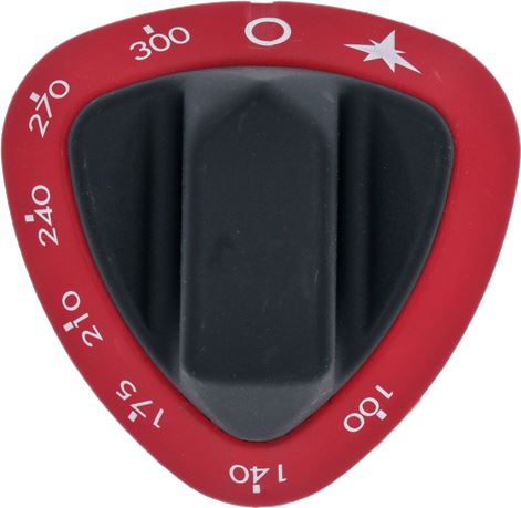 MANOPOLA NERA-ROSSA 100-300°C