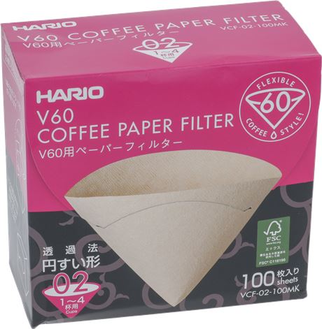FILTRI A CONO HARIO 1-4 TAZZE 100 PZ