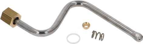 TUBO VAPORE COMPLETO INOX ø 10 mm
