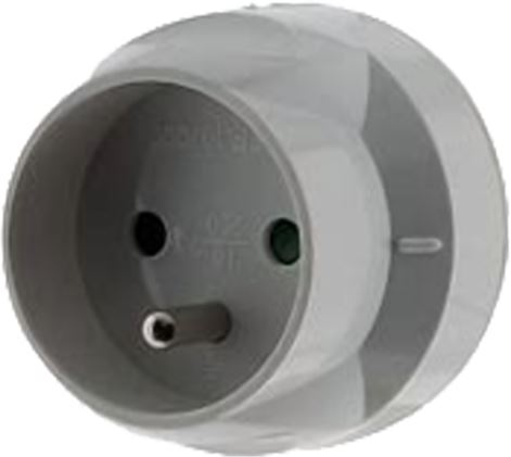 ADAPTATEUR PRISE 20A->16A 2 POLES+TERRE