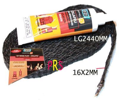 TRESSE PLATE D15 X L2.5+COLLE A FEU