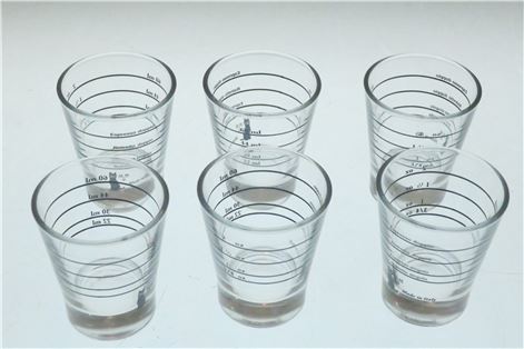 set 6 pz caffeino graduato