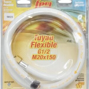 TUYAU GAZ BUTANE 1,25M EMBOUT MEC.10ANS