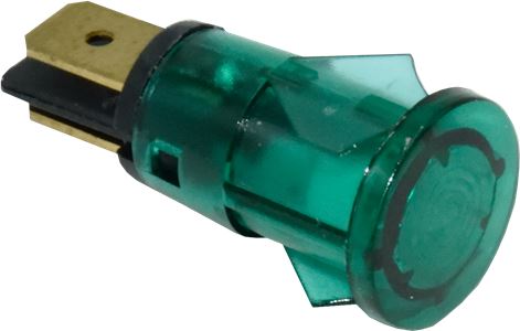 LAMPADA SPIA 13mm VERDE 230V - 5 PZ