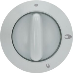 MANOPOLA E GHIERA TIPO TECNOGAS BIANCA