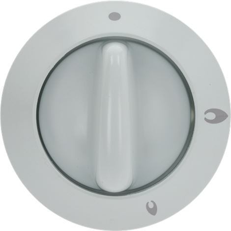 MANOPOLA E GHIERA TIPO TECNOGAS BIANCA