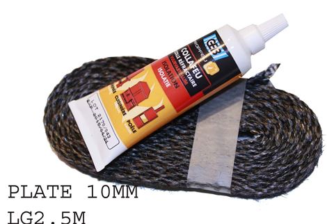 TRESSE PLATE D10 X L2.5+COLLE