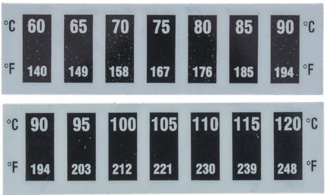 SET 2 INDICATORI DI TEMPERATURA ADESIVI