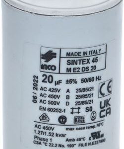 CONDENSATORE 20µF 400/450V UL PER EUREKA