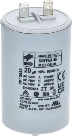 CONDENSATORE 20µF 400/450V UL PER EUREKA