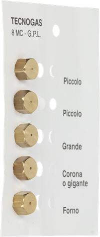 INIETTORI GPL 8MC TECNOGAS KIT 5 PEZZI
