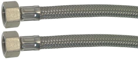 TUBO FLESSIBILE INOX 3/8"FF 300 mm
