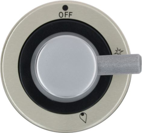 MANOPOLA GAS CUC/H60 NERO-INOX