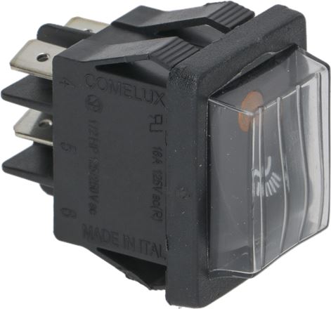 INTERRUTTORE BIPOLARE NERO 16A 250V