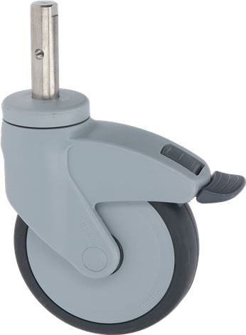 RUOTA GIREVOLE A PERNO CON FRENO