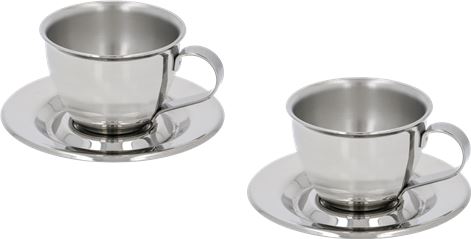 SET 2 TAZZINE CAFFÈ ACCIAIO MOTTA