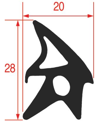 GUARNIZIONE PORTA FORNO 2820 mm