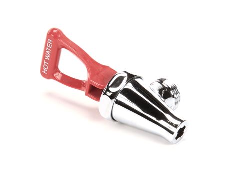FAUCET ASSEMBLY CRM W/RED HANDLE