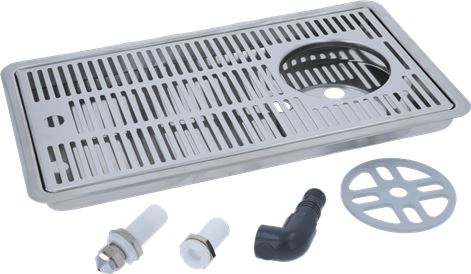 RACCOGLIGOCCE INCASSO INOX 400x220 mm