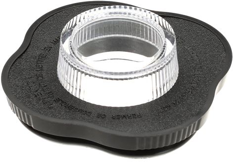 2 PC. CLOVER LEAF LID /BLACK