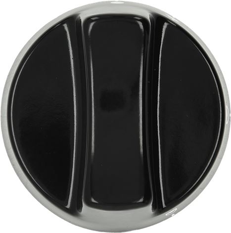 MANOPOLA NERA ø 63 mm SERIGRAFATA