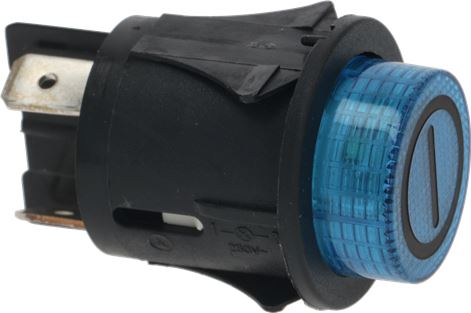 INTERRUTTORE A PULSANTE BLU I/O