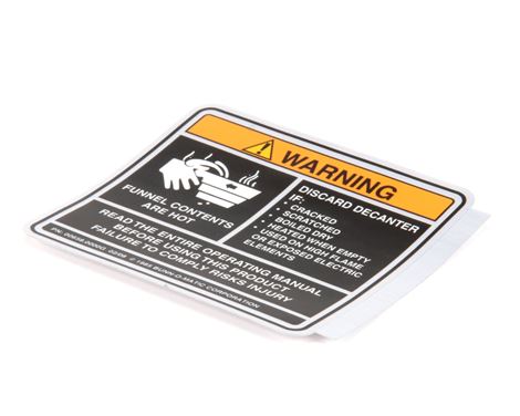 DECAL,WARNING-DECANTER/FUNNEL
