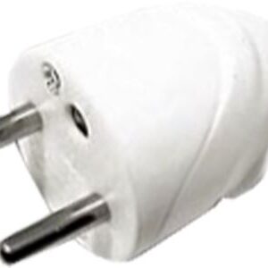 FICHE MALE 10/16A 2 POLES + TERRE