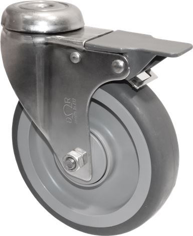 ROULETTE INOX AVEC FREIN