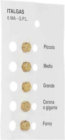 INIETTORI GPL 6MA KIT ITALGAS 5 PEZZI