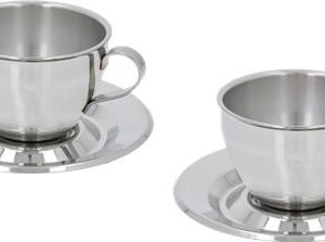 SET 2 TAZZE CAPPUCCINO ACCIAIO MOTTA